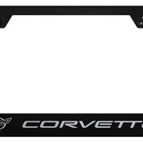 Corvette C5 Stainless Steel Frame - Laser Etched Black