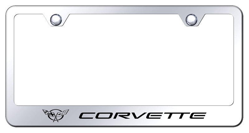 Corvette C5 Stainless Steel Frame - Laser Etched Mirrored