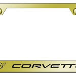 Corvette C5 Stainless Steel Frame - Laser Etched Gold