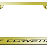 Corvette C6 Stainless Steel Frame - Laser Etched Gold