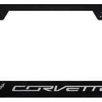 Corvette C7 Stainless Steel Frame - Laser Etched Black