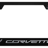 Corvette C7 Stainless Steel Frame - Laser Etched Black