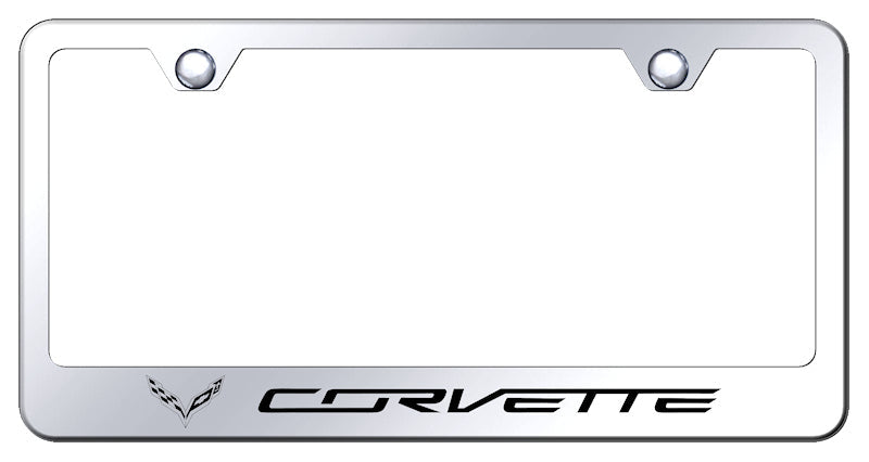 Corvette C7 Stainless Steel Frame - Laser Etched Mirrored