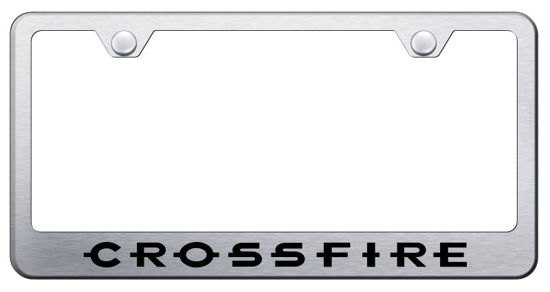 Crossfire Stainless Steel Frame - Laser Etched Brushed