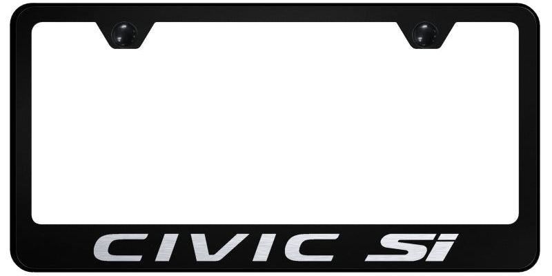 Civic SI Stainless Steel Frame - Laser Etched Black