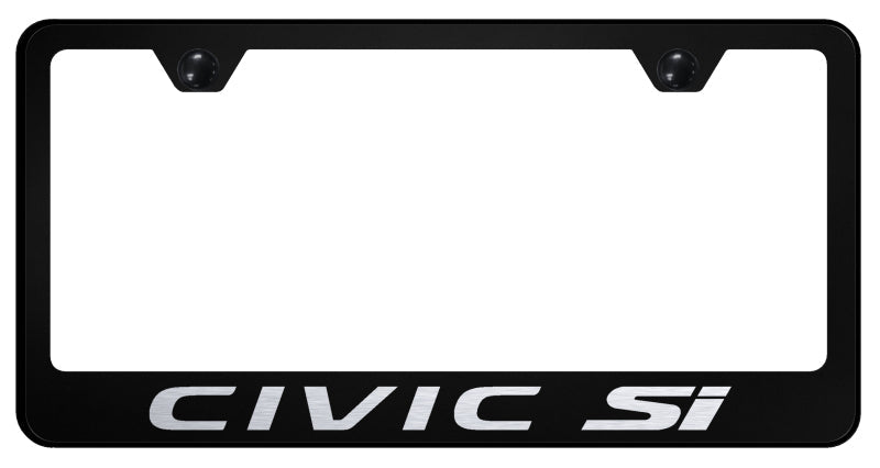 Civic SI Stainless Steel Frame - Laser Etched Black