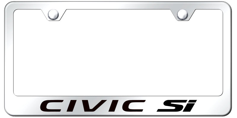 Civic SI Stainless Steel Frame - Laser Etched Mirrored