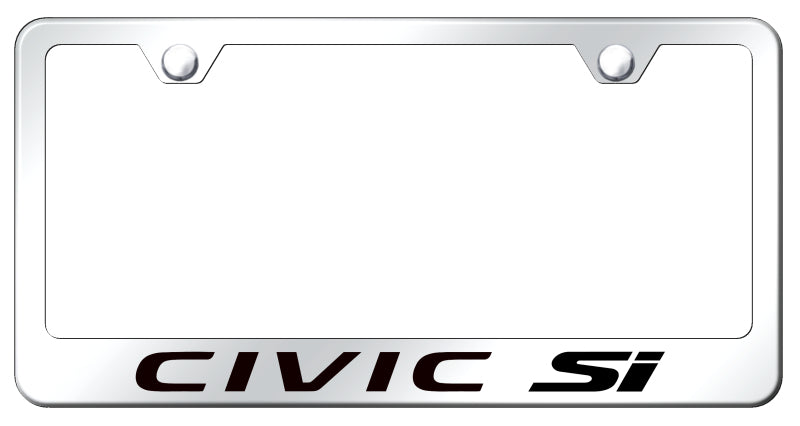 Civic SI Stainless Steel Frame - Laser Etched Mirrored