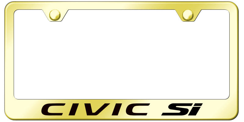 Civic SI Stainless Steel Frame - Laser Etched Gold