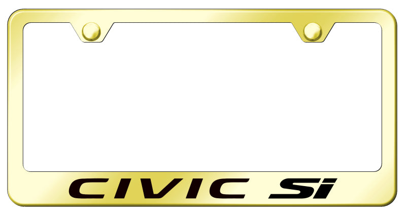 Civic SI Stainless Steel Frame - Laser Etched Gold