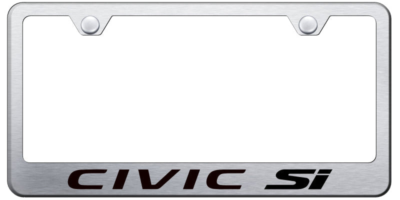 Civic SI Stainless Steel Frame - Laser Etched Brushed