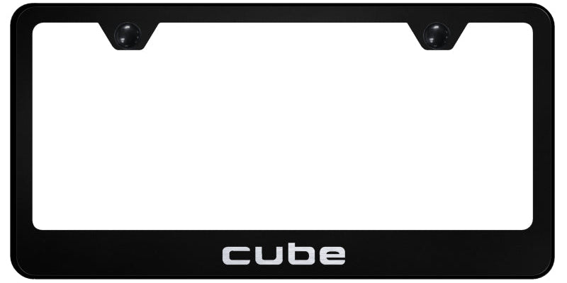 Cube Stainless Steel Frame - Laser Etched Black