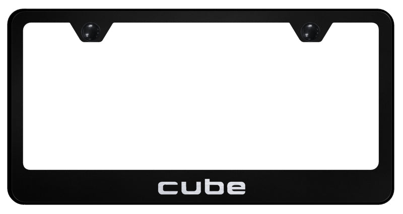 Cube Stainless Steel Frame - Laser Etched Black