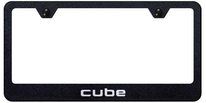 Cube Stainless Steel Frame - Laser Etched Rugged Black