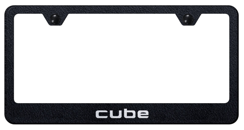 Cube Stainless Steel Frame - Laser Etched Rugged Black