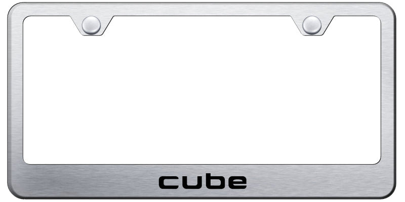 Cube Stainless Steel Frame - Laser Etched Brushed