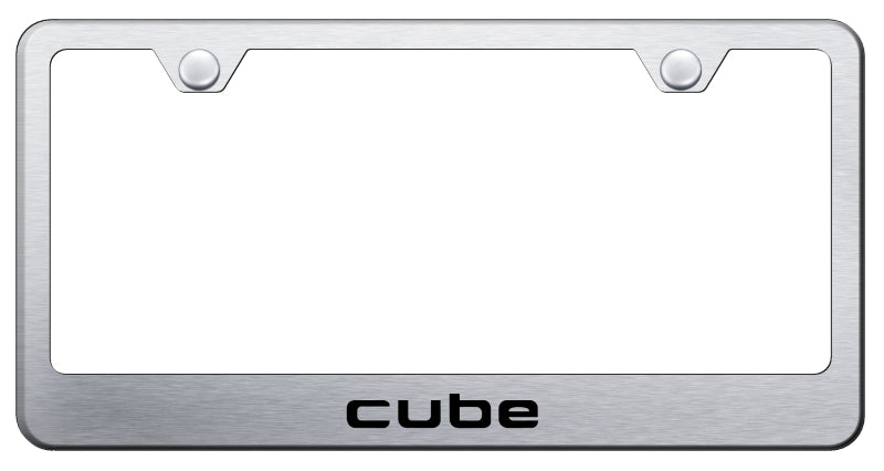 Cube Stainless Steel Frame - Laser Etched Brushed