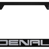 Denali Stainless Steel Frame - Laser Etched Black