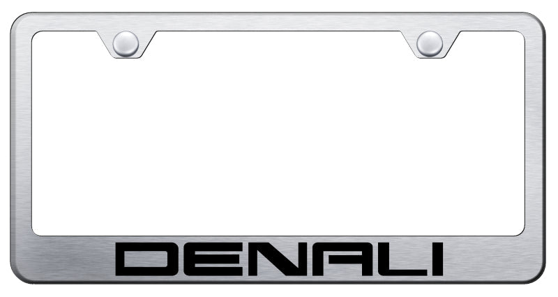 Denali Stainless Steel Frame - Laser Etched Brushed