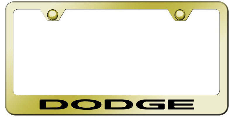 Dodge Stainless Steel Frame - Laser Etched Gold