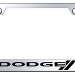 Dodge Stripe Stainless Steel Frame - Laser Etched Mirrored