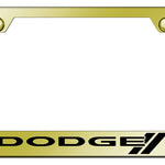 Dodge Stripe Stainless Steel Frame - Laser Etched Gold