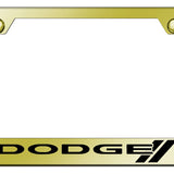 Dodge Stripe Stainless Steel Frame - Laser Etched Gold