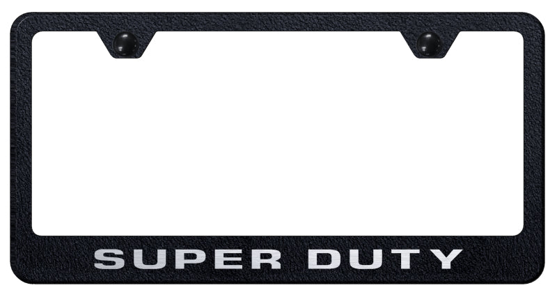 Super Duty Stainless Steel Frame - Laser Etched Rugged Black