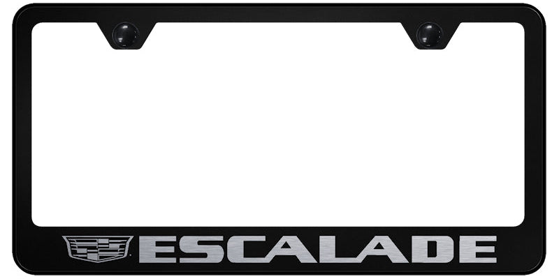 Escalade 2014 Stainless Steel Frame - Laser Etched Black