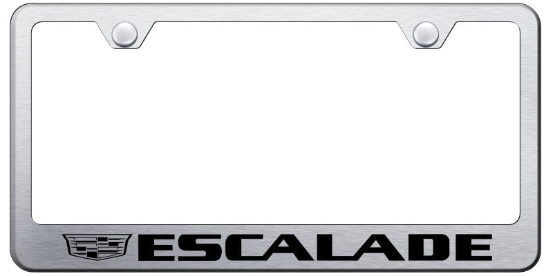 Escalade 2014 Stainless Steel Frame - Laser Etched Brushed