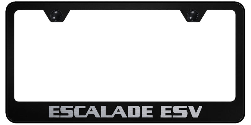 Escalade ESV Stainless Steel Frame - Laser Etched Black