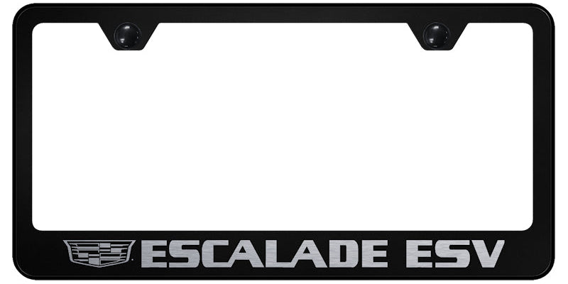 Escalade ESV 2014 Stainless Steel Frame - Laser Etched Black