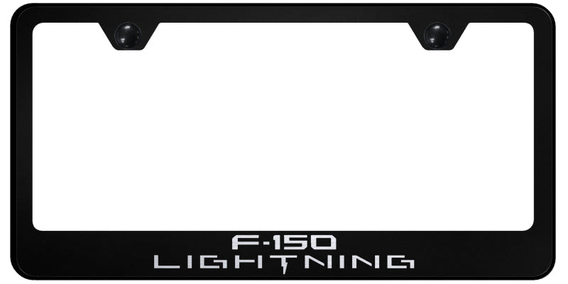 F-150 Lightning Stainless Steel Frame - Laser Etched Black