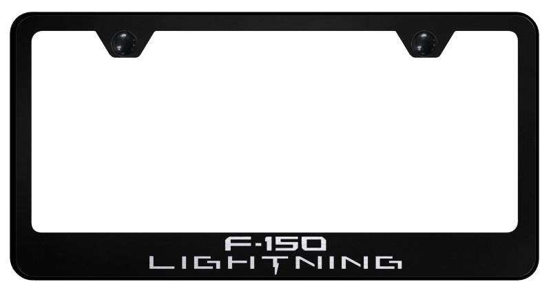 F-150 Lightning Stainless Steel Frame - Laser Etched Black