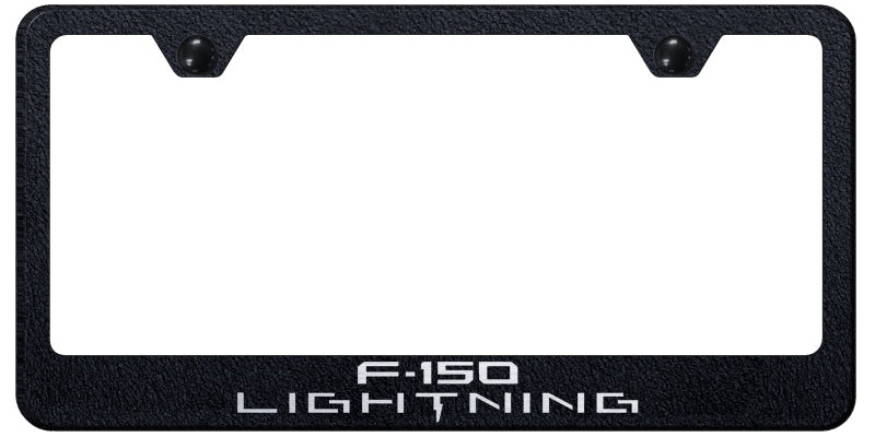 F-150 Lightning Stainless Steel Frame - Etched Rugged Black