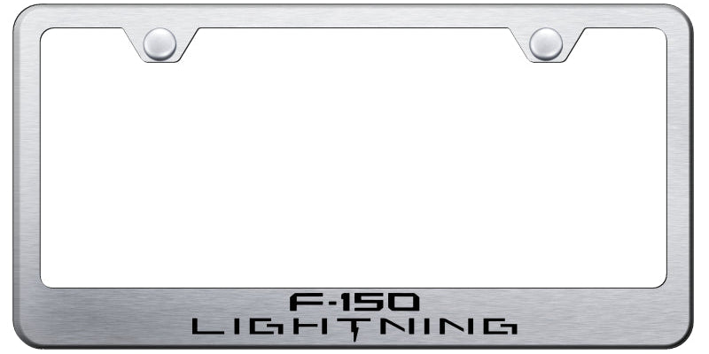 F-150 Lightning Stainless Steel Frame - Laser Etched Brushed