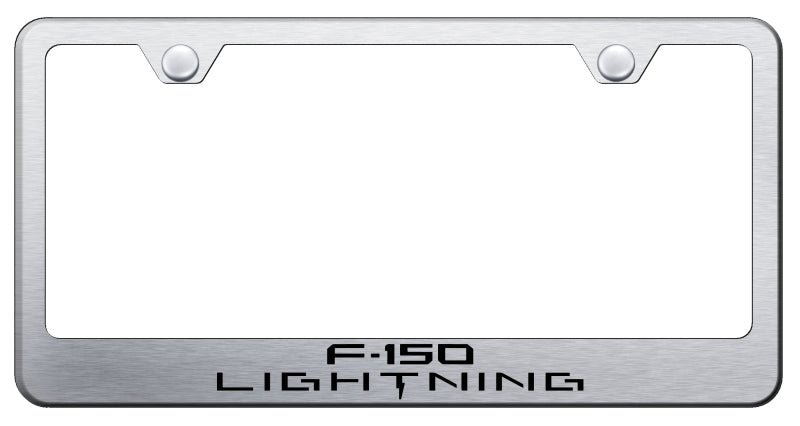 F-150 Lightning Stainless Steel Frame - Laser Etched Brushed