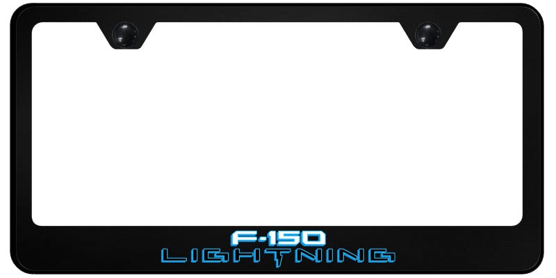 F-150 Lightning 2 Stainless Steel Frame - UV Print on Black