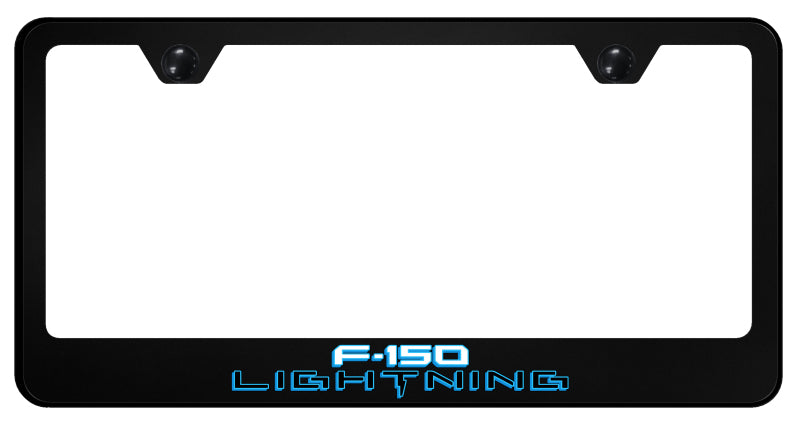 F-150 Lightning 2 Stainless Steel Frame - UV Print on Black