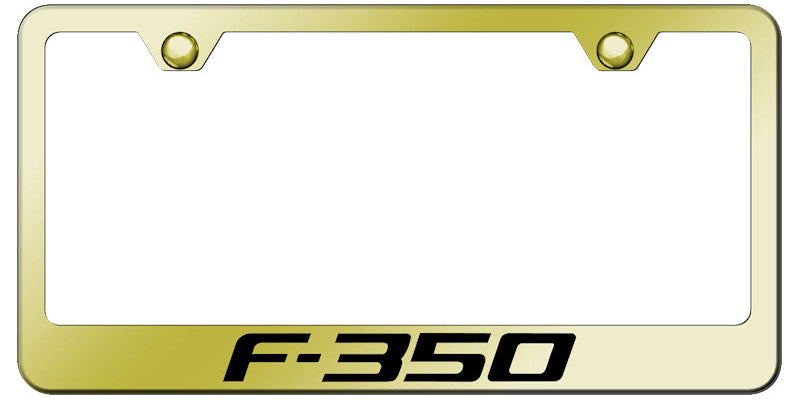 F-350 Stainless Steel Frame - Laser Etched Gold