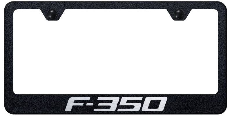 F-350 Stainless Steel Frame - Laser Etched Rugged Black