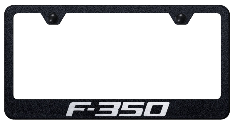 F-350 Stainless Steel Frame - Laser Etched Rugged Black