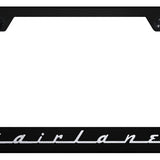 Fairlane Stainless Steel Frame - Laser Etched Black