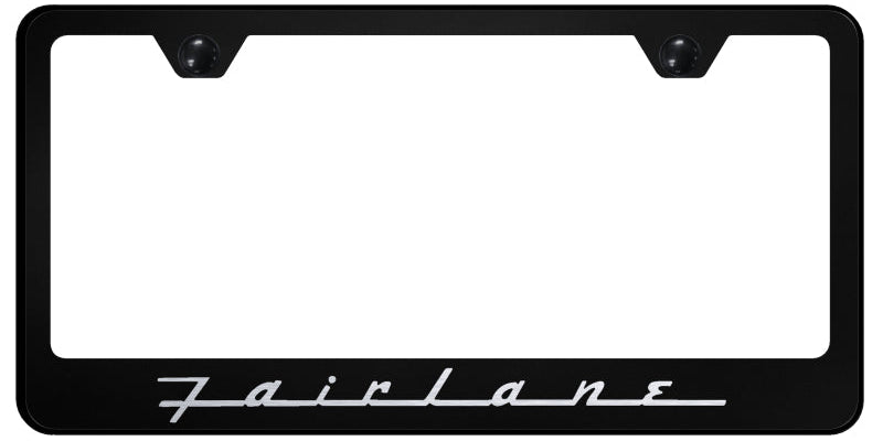 Fairlane Stainless Steel Frame - Laser Etched Black