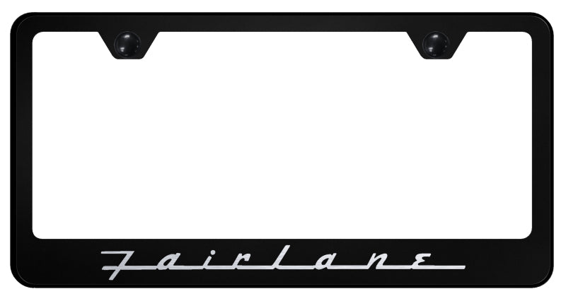 Fairlane Stainless Steel Frame - Laser Etched Black