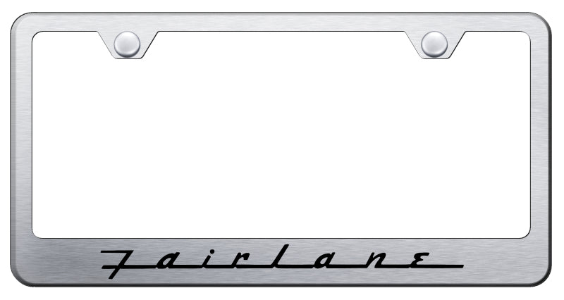 Fairlane Stainless Steel Frame - Laser Etched Brushed