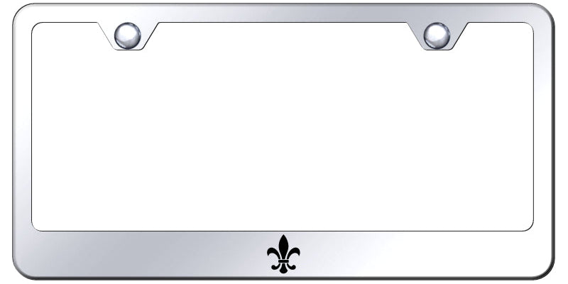 Fleur-De-Lis Stainless Steel Frame - Laser Etched Mirrored