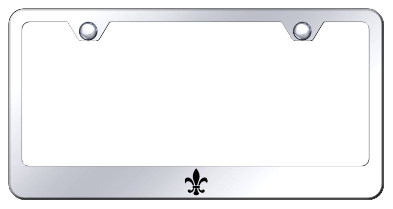 Fleur-De-Lis Stainless Steel Frame - Laser Etched Mirrored