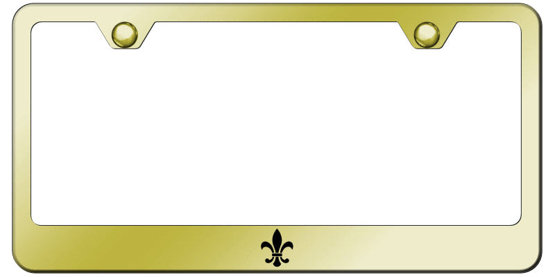 Fleur-De-Lis Stainless Steel Frame - Laser Etched Gold