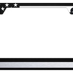 USA Flag Stainless Steel Frame - Laser Etched Black